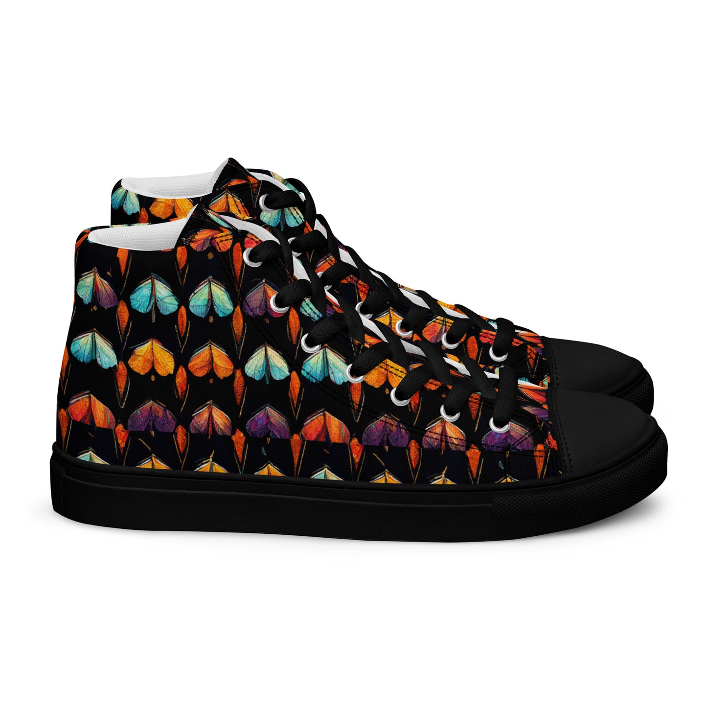 Quilted Wings Men’s high top canvas shoes