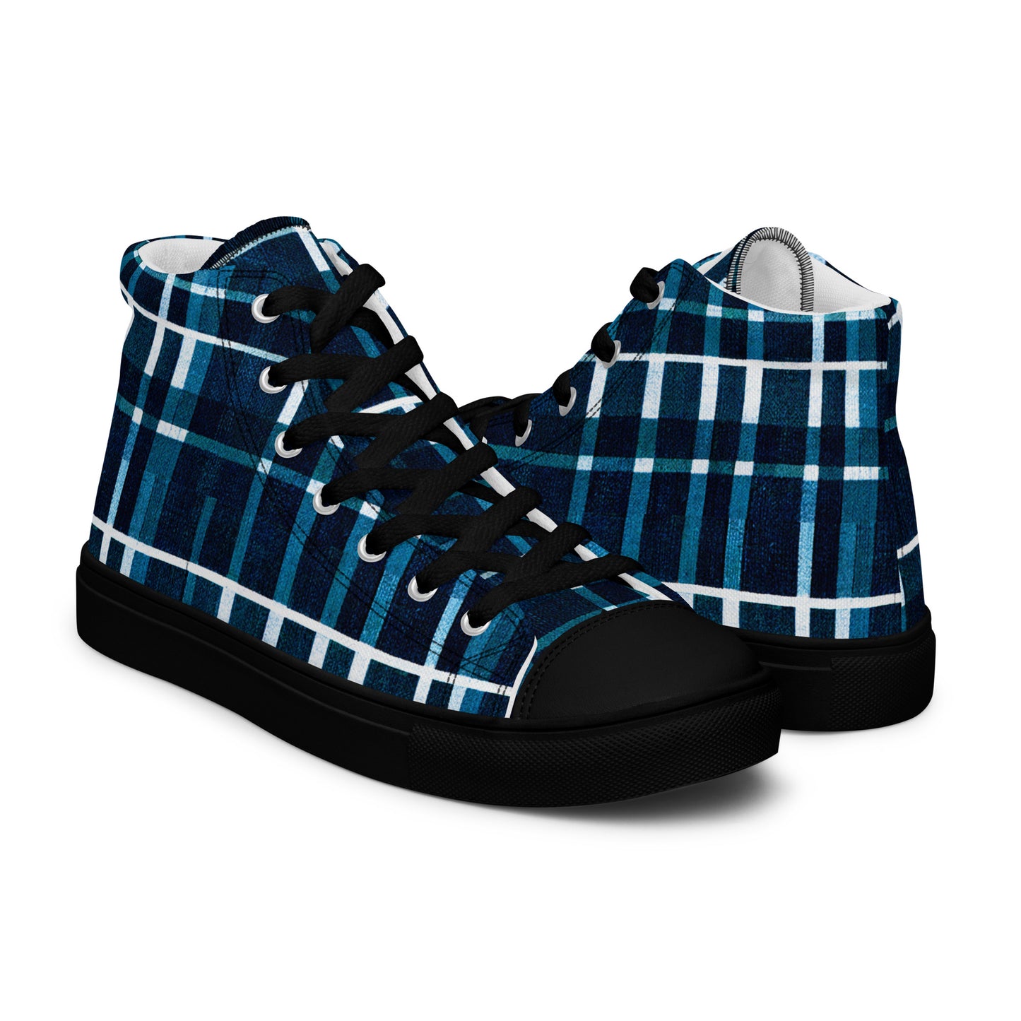 Royal Blue Scottish Heritage Men’s high top canvas shoes