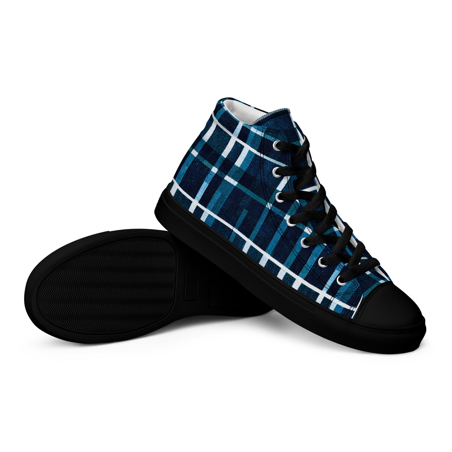 Royal Blue Scottish Heritage Men’s high top canvas shoes