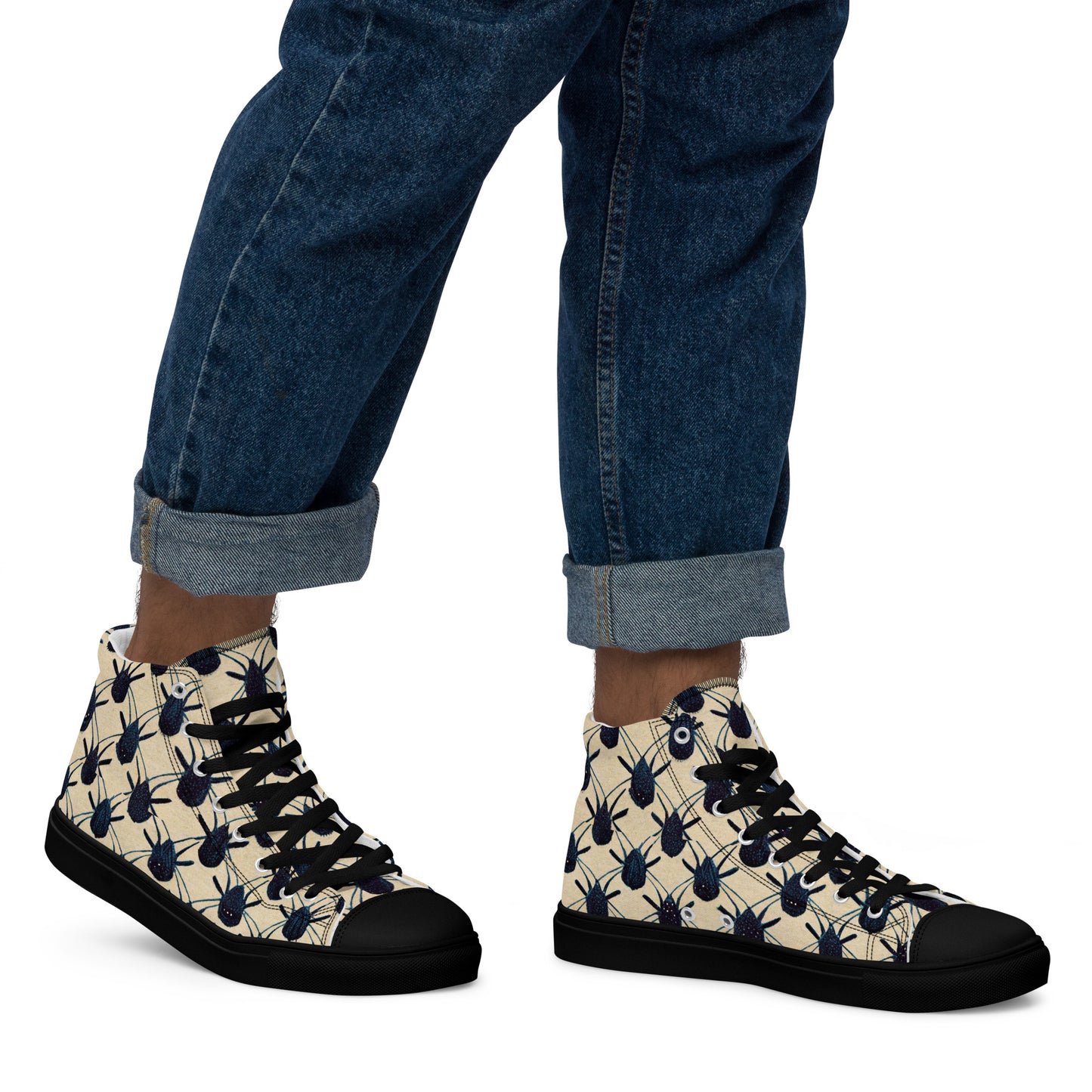 Spider Weave Men’s high top canvas shoes