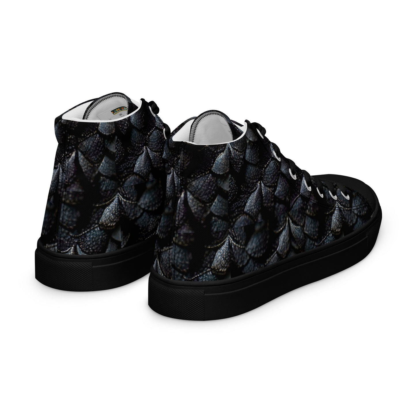 Onyxxor, the Cliff Sentinel Dragon Men’s high top canvas shoes