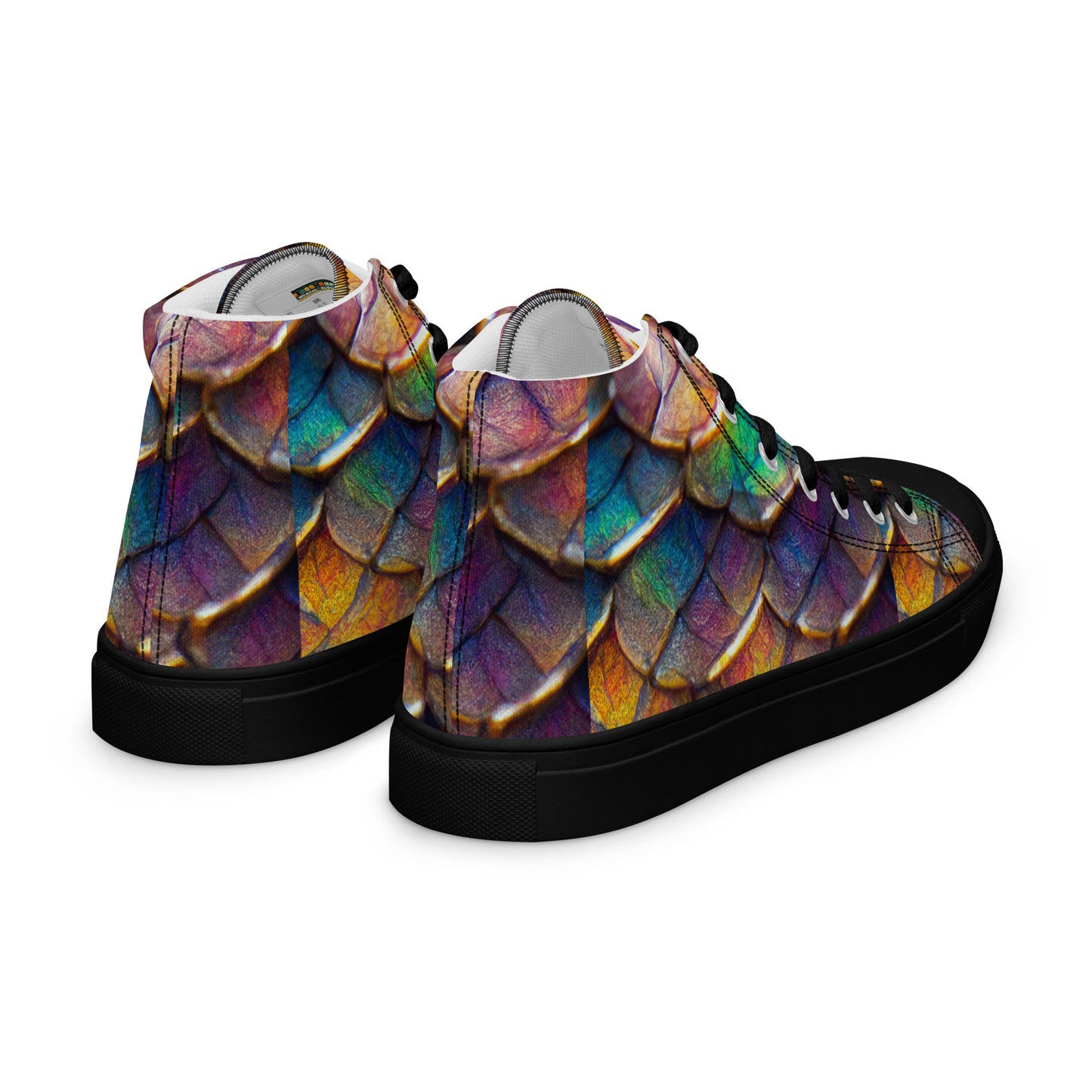 Joannesong, the Prismatic Wilderness Muse Men’s high top canvas shoes