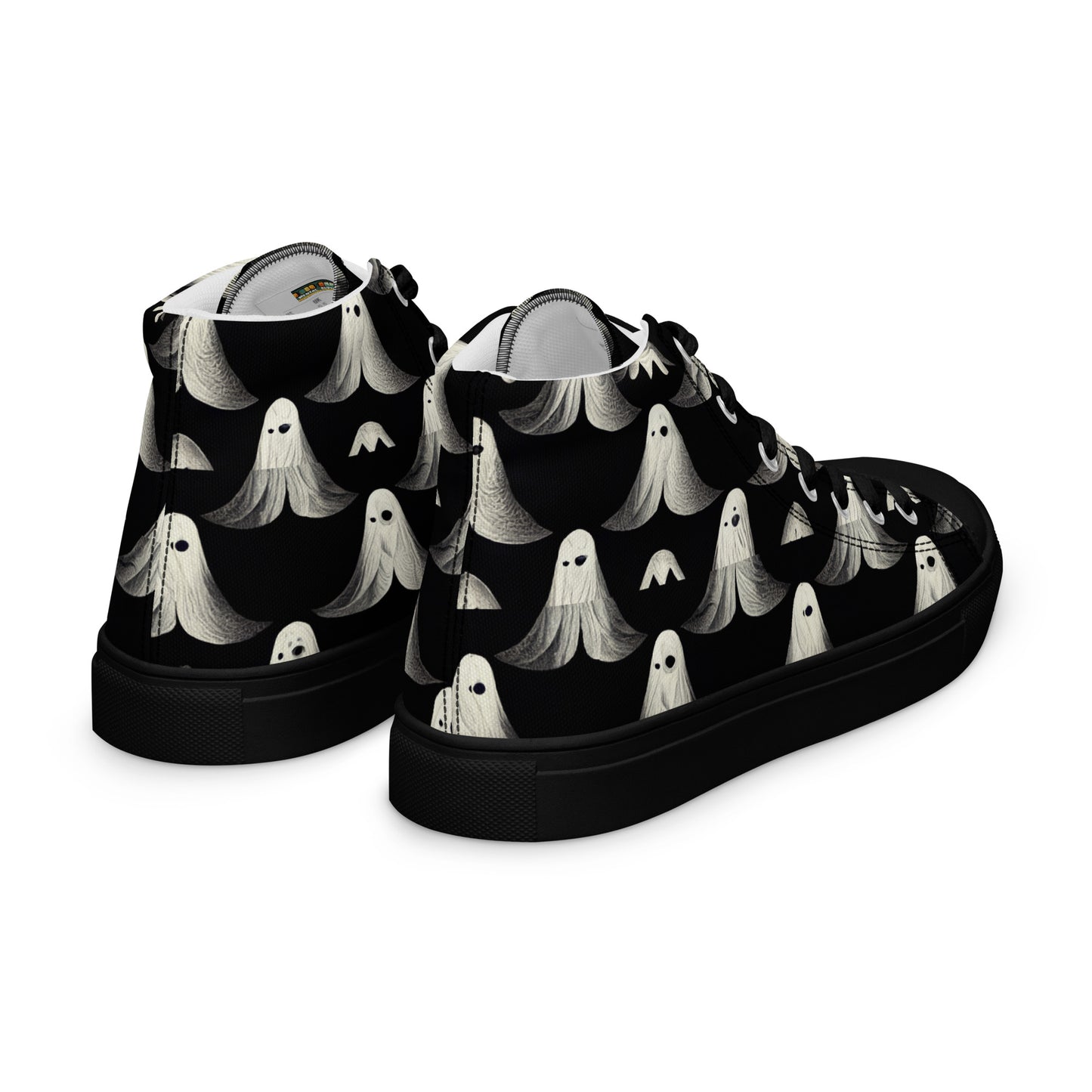 Ghostly Illusions Men’s high top canvas shoes