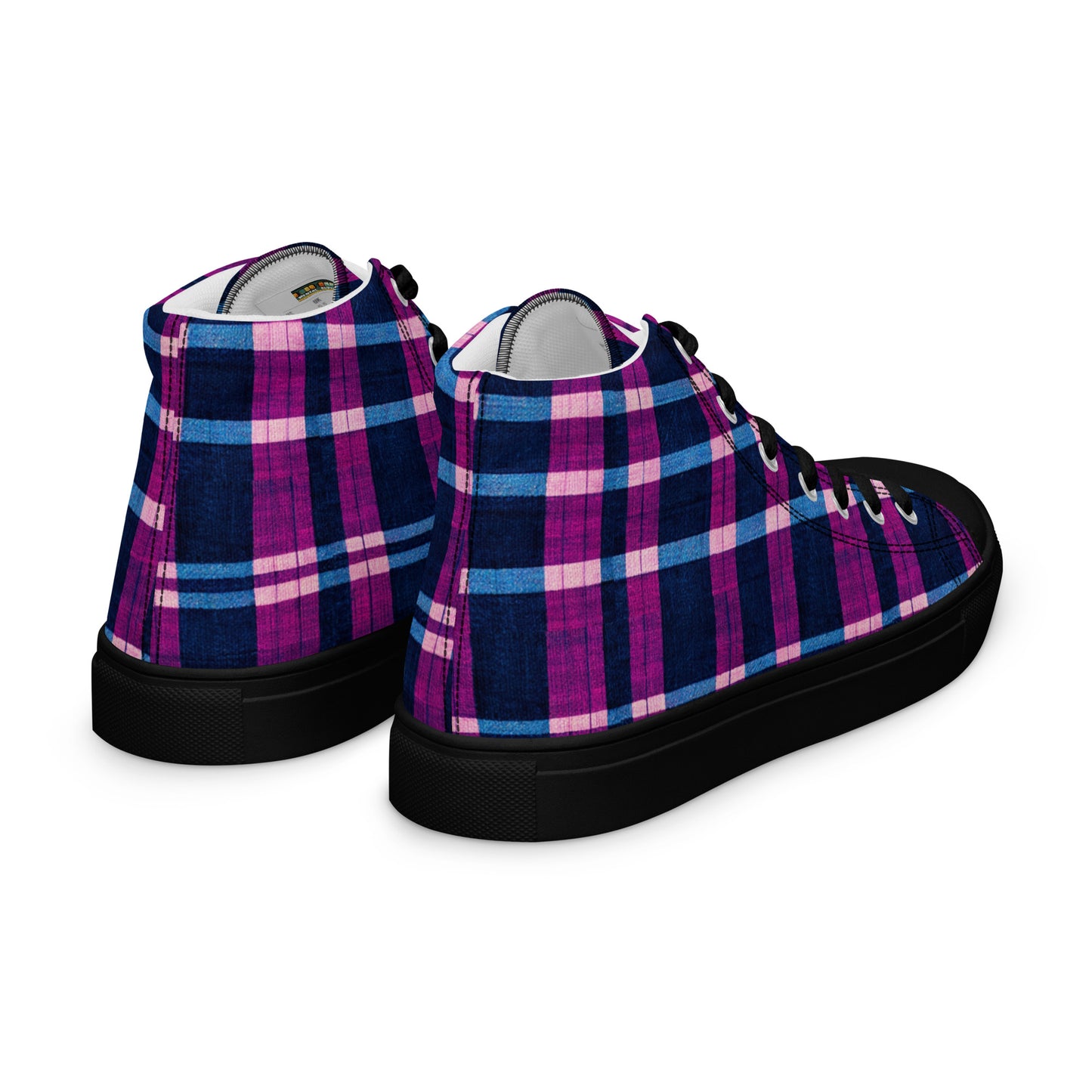 Royal Highlander Plaid Men’s high top canvas shoes