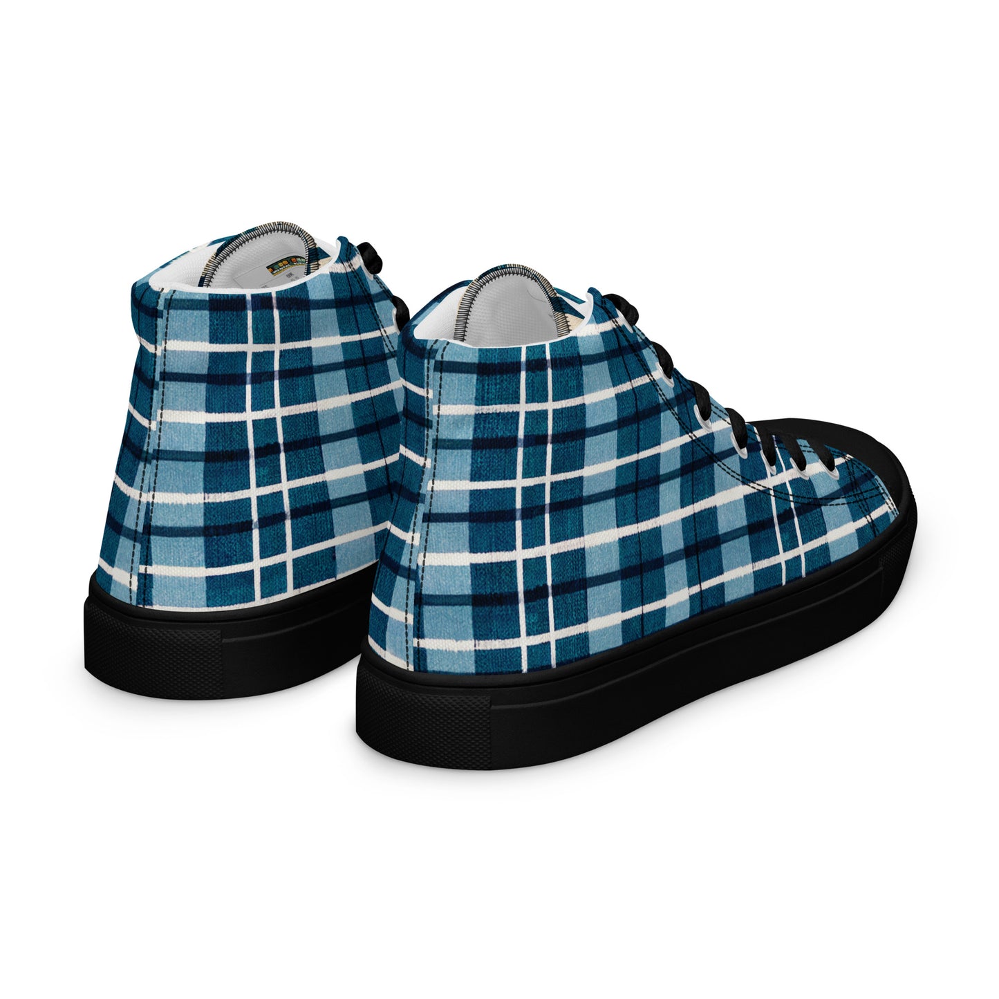 Scotsman’s Skyward Plaid Men’s high top canvas shoes