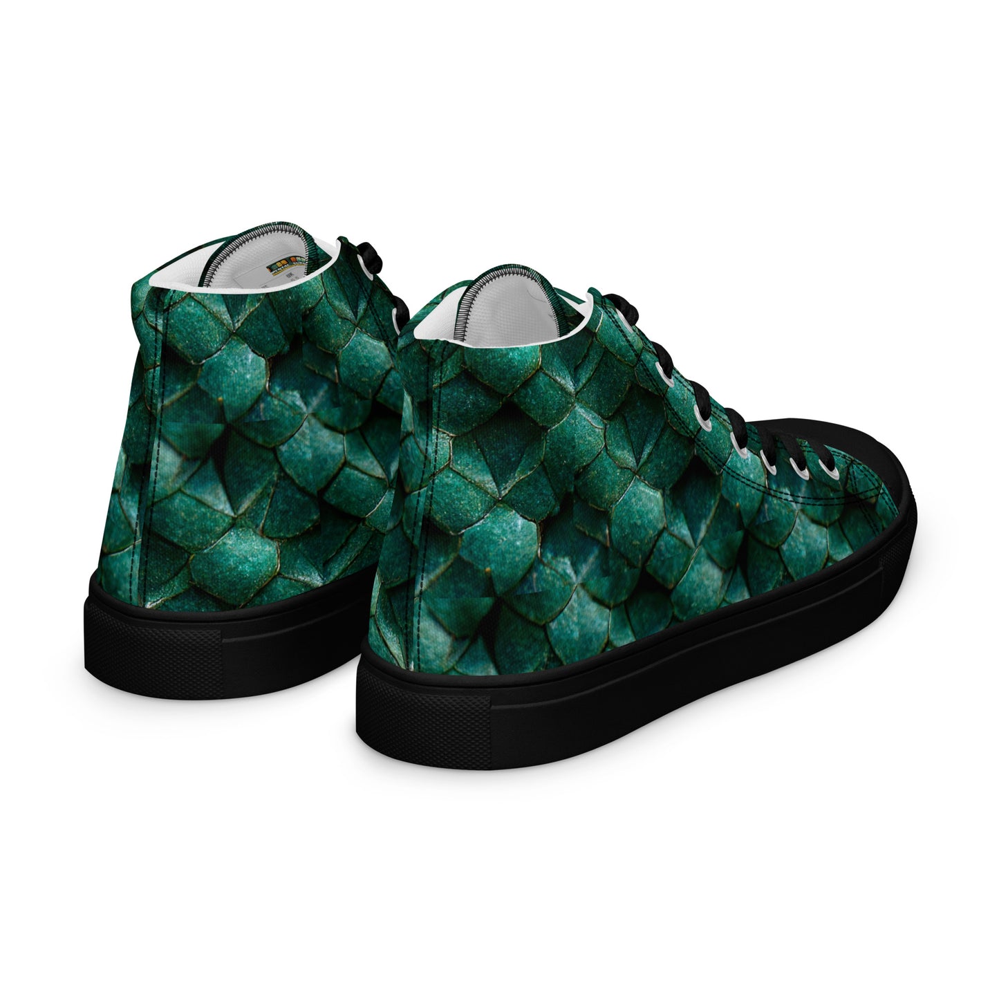 Emeralda the Great Forest Dragon Men’s high top canvas shoes