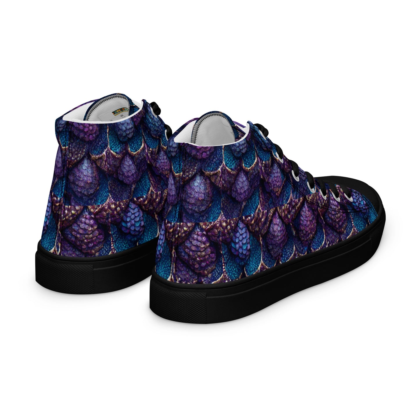 Luminosa, the Radiant Amethyst Drakon Men’s high top canvas shoes