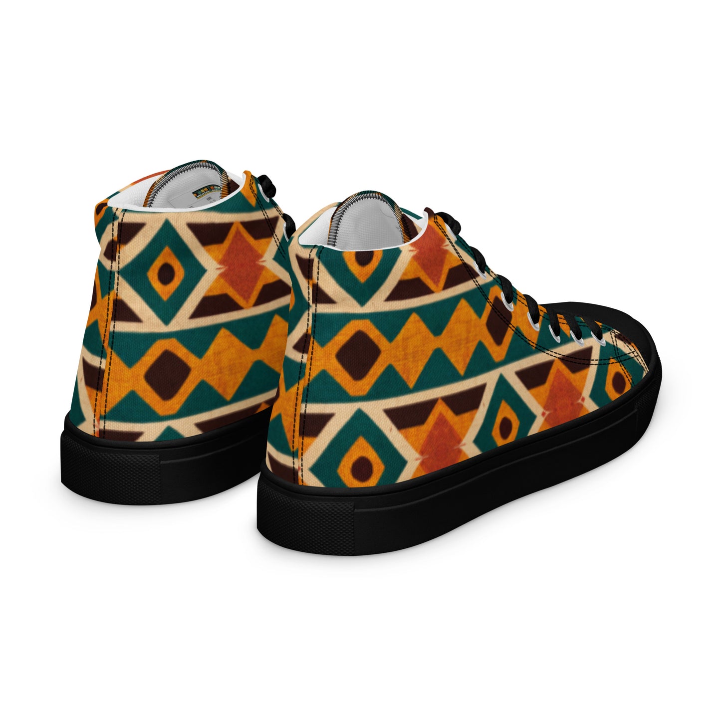 Tropical Diamond Tango Men’s high top canvas shoes