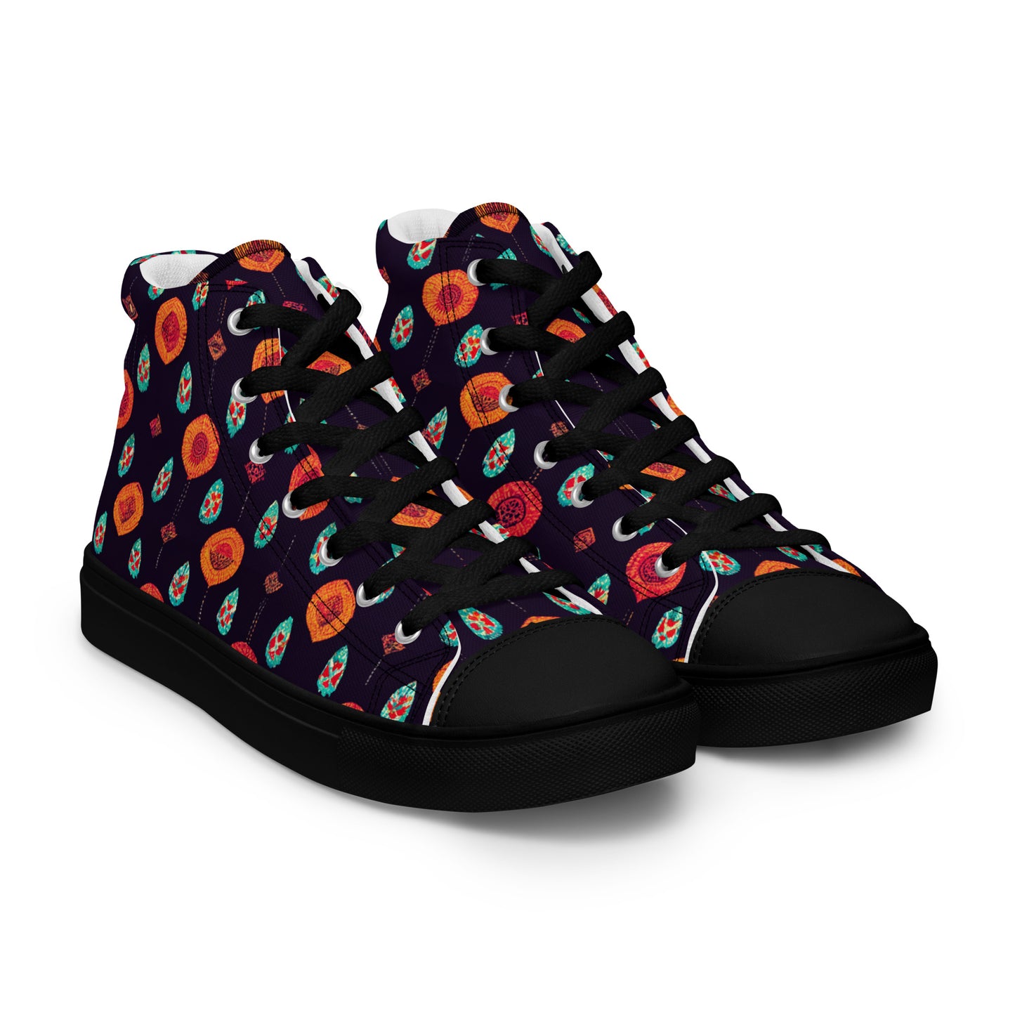 Free Spirited Flora Men’s high top canvas shoes