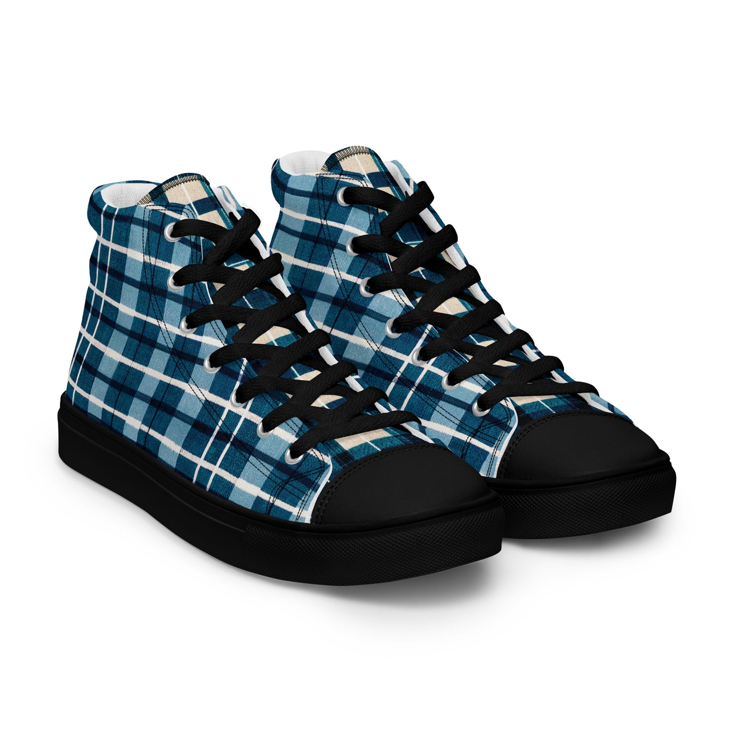 Scotsman’s Skyward Plaid Men’s high top canvas shoes