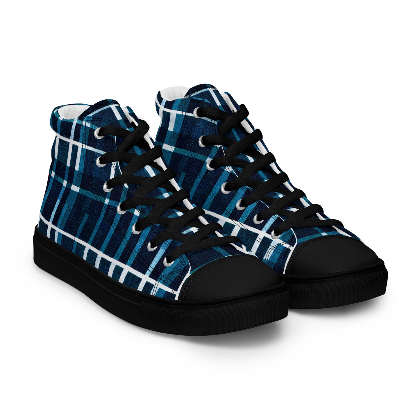 Royal Blue Scottish Heritage Men’s high top canvas shoes