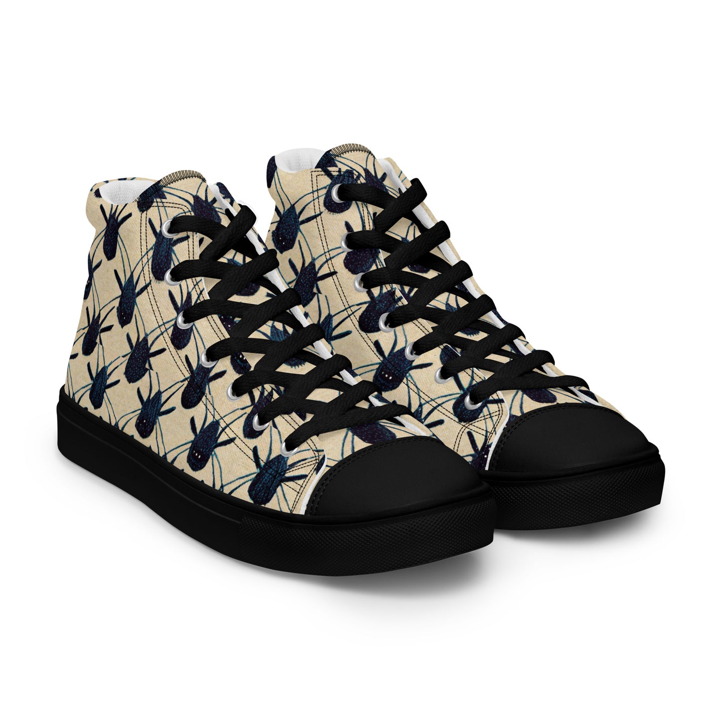 Spider Weave Men’s high top canvas shoes