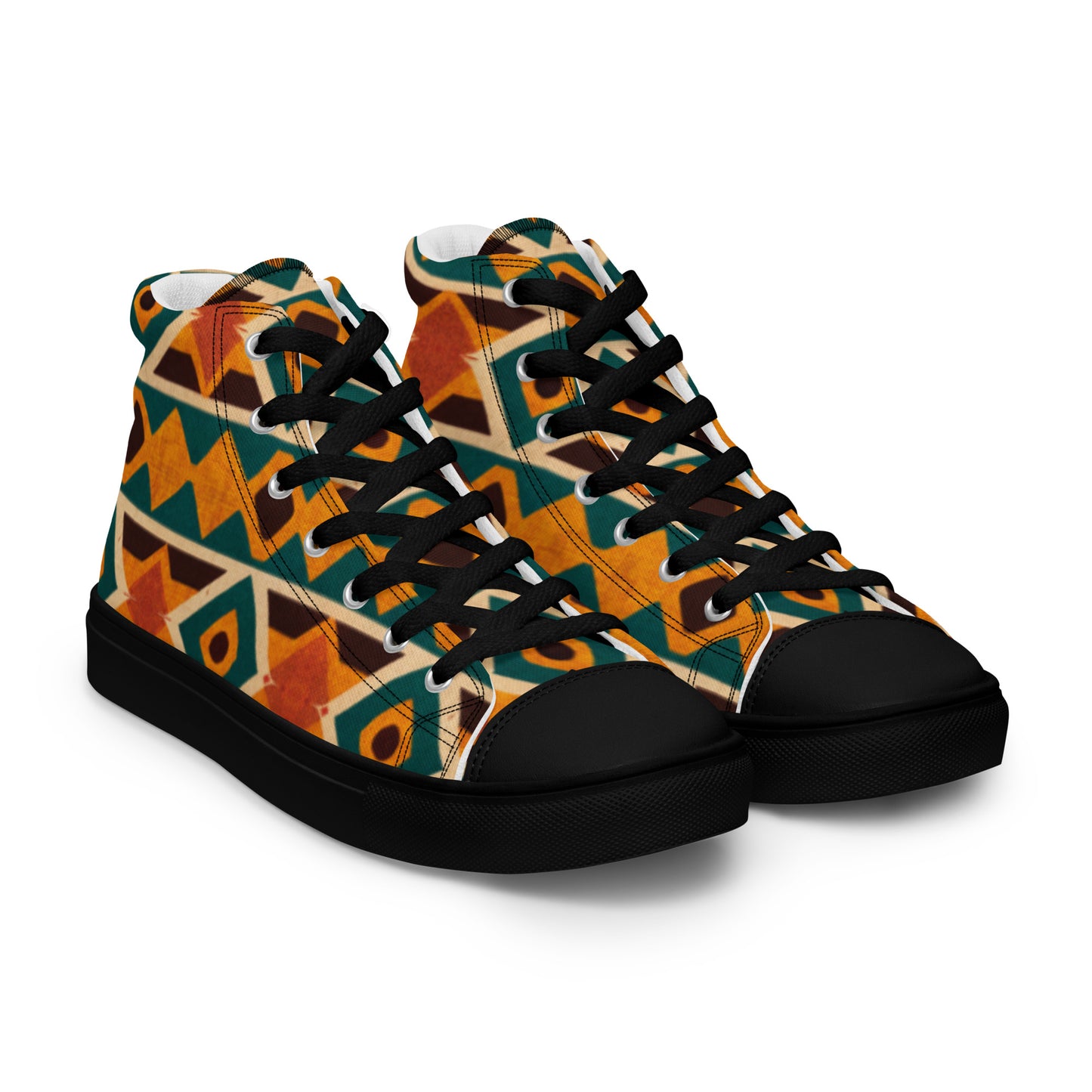 Tropical Diamond Tango Men’s high top canvas shoes