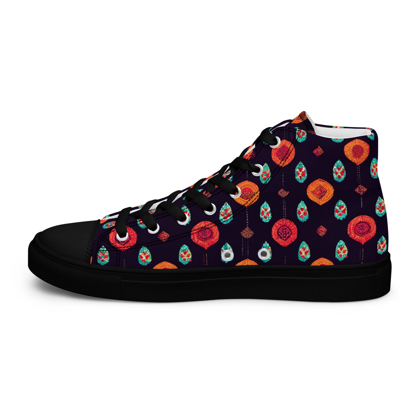 Free Spirited Flora Men’s high top canvas shoes