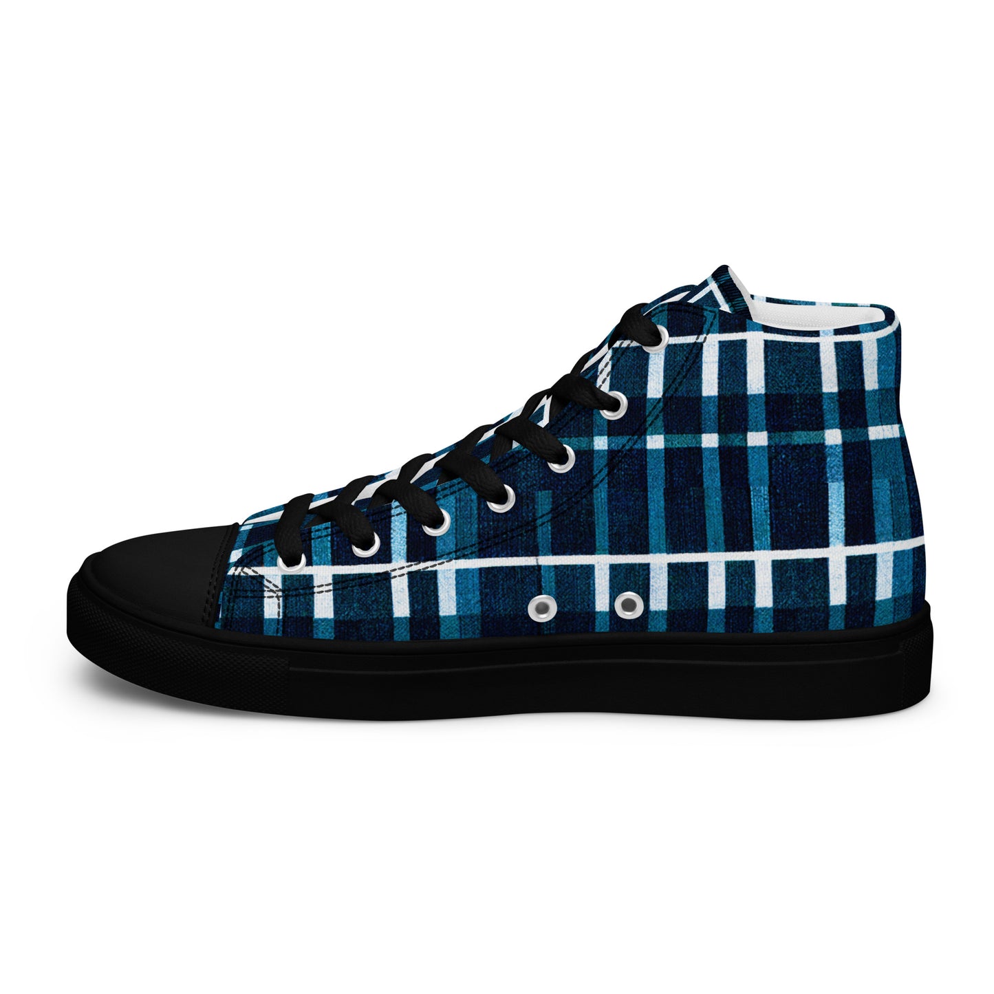 Royal Blue Scottish Heritage Men’s high top canvas shoes