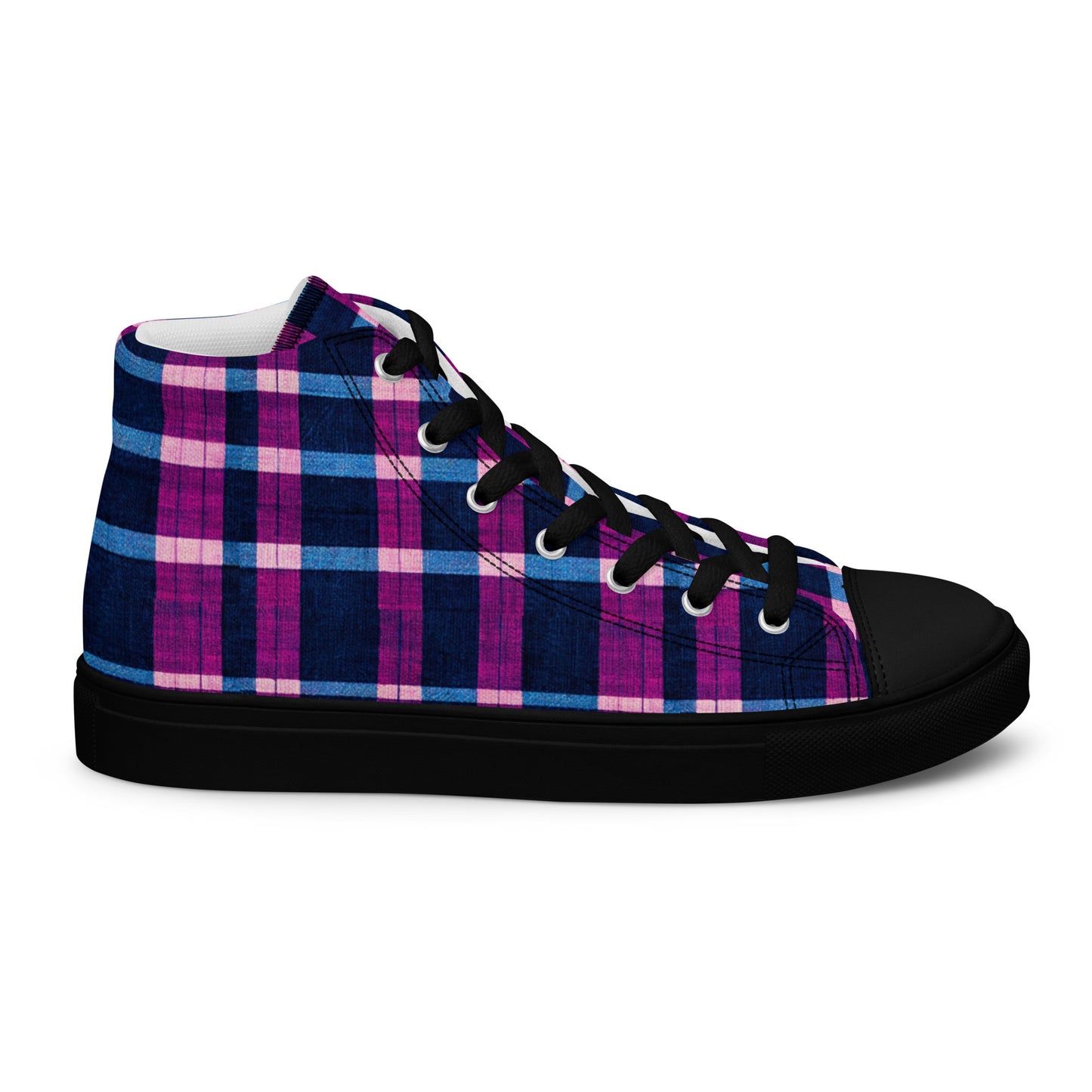 Royal Highlander Plaid Men’s high top canvas shoes