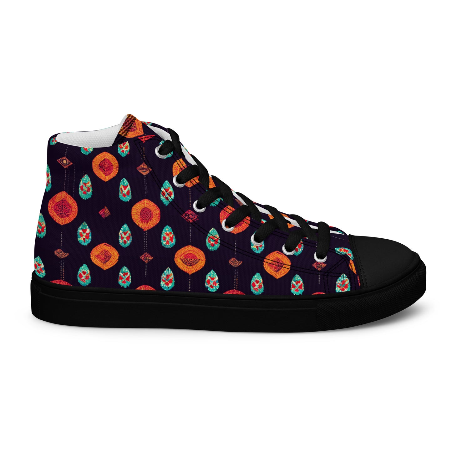 Free Spirited Flora Men’s high top canvas shoes