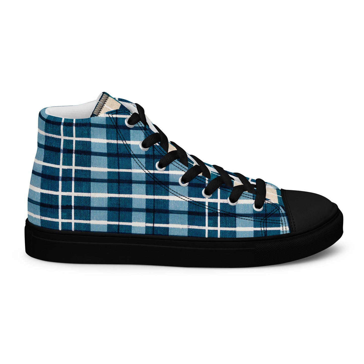 Scotsman’s Skyward Plaid Men’s high top canvas shoes