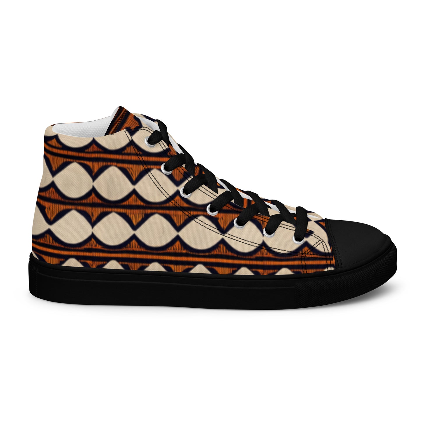 Kilimanjaro Creamsicle Men’s high top canvas shoes