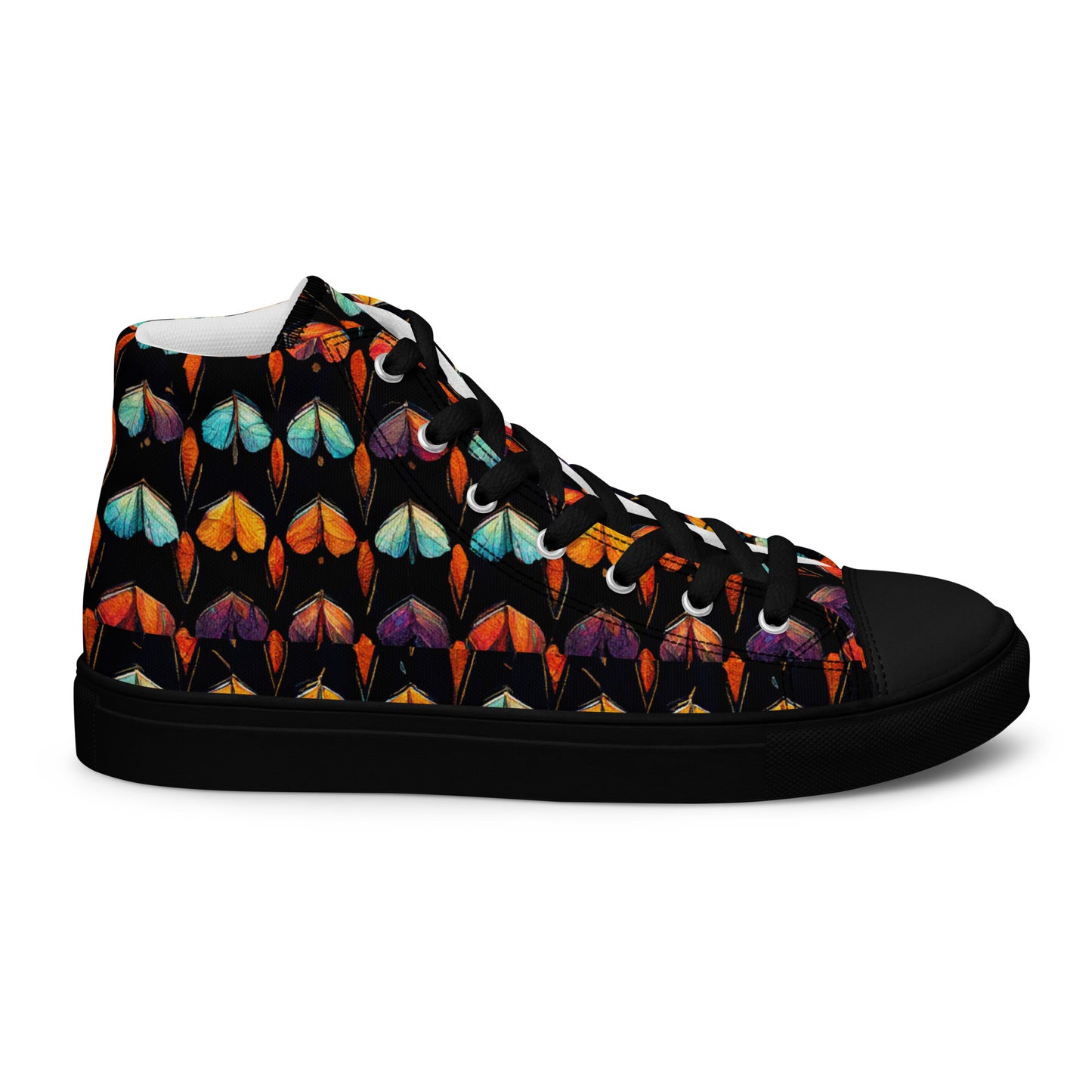 Quilted Wings Men’s high top canvas shoes