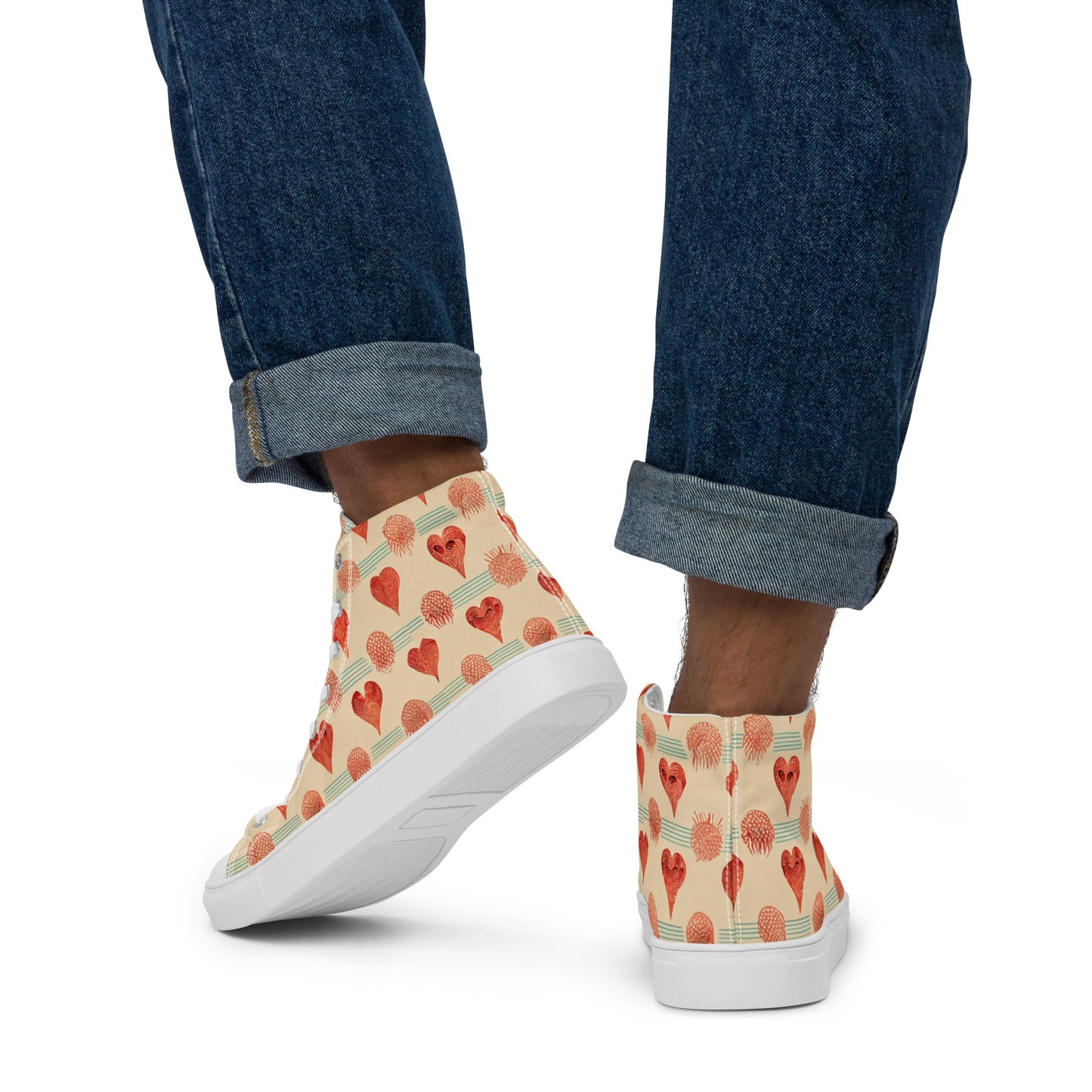 Loves Prints Men’s high top canvas shoes