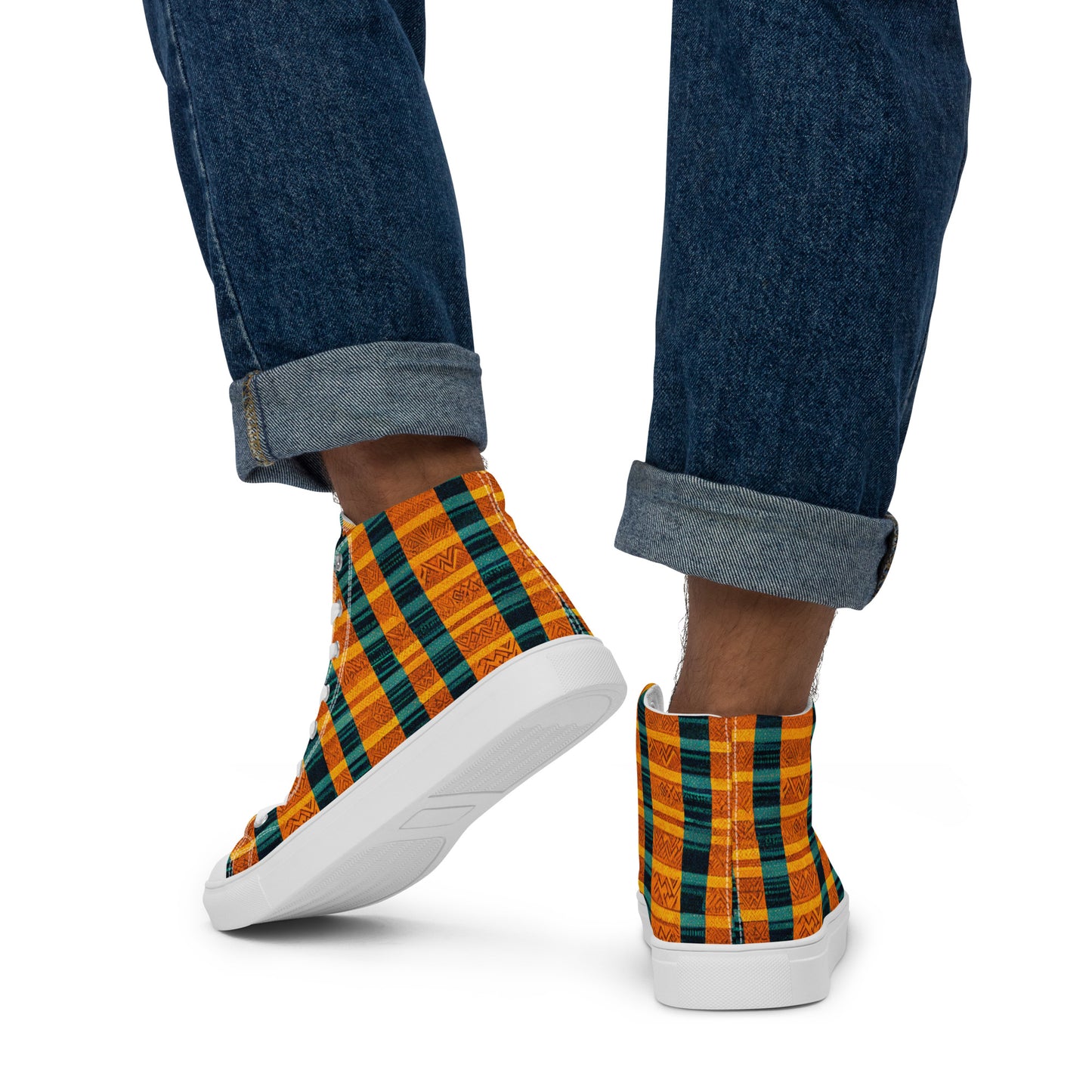 Sunset & Surf Men’s high top canvas shoes