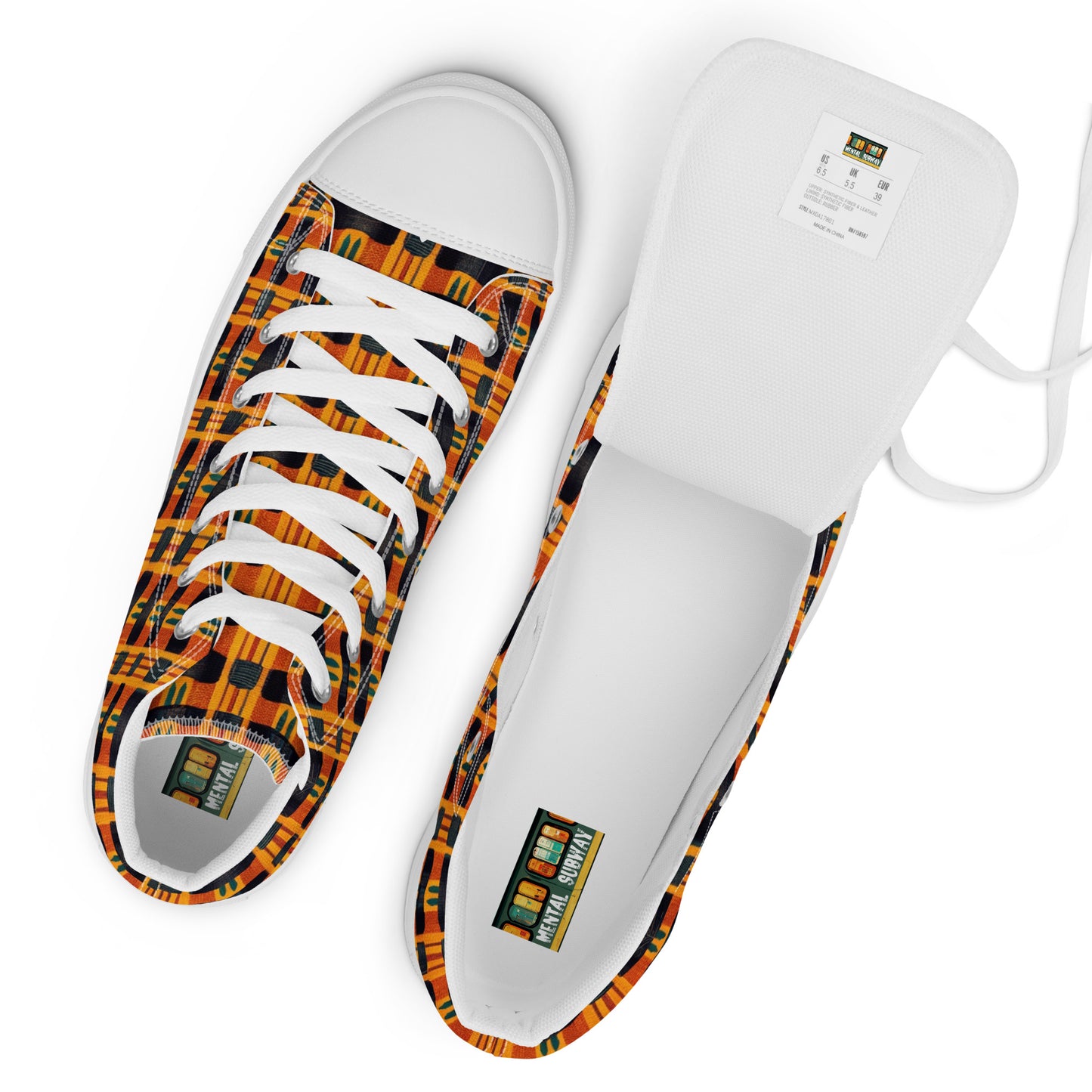 Lusaka Loomed Landscape Men’s high top canvas shoes