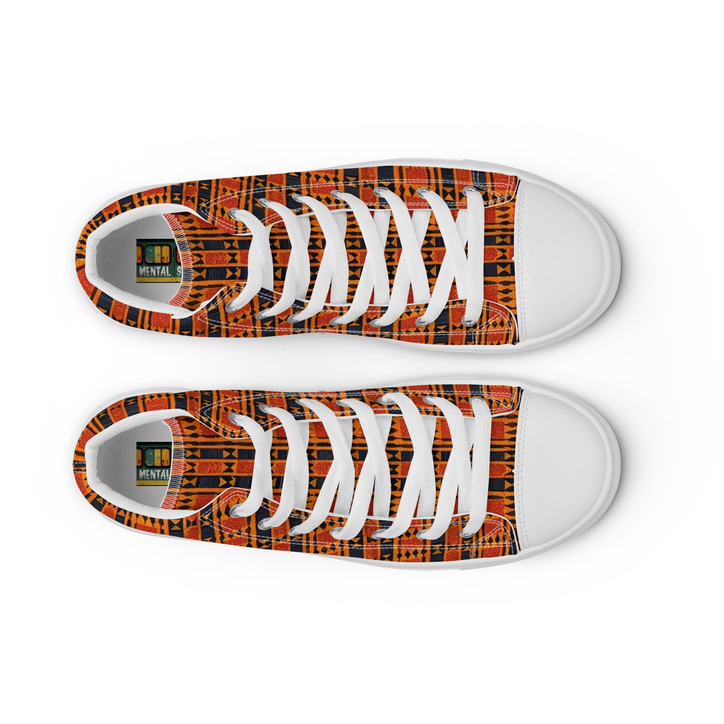 Maasai Stripe Mirage Men’s high top canvas shoes