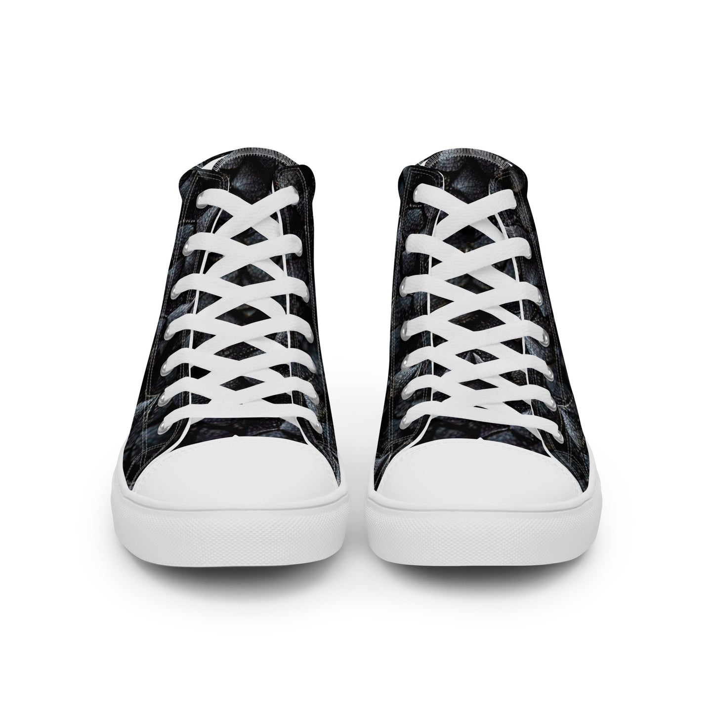 Onyxxor, the Cliff Sentinel Dragon Men’s high top canvas shoes