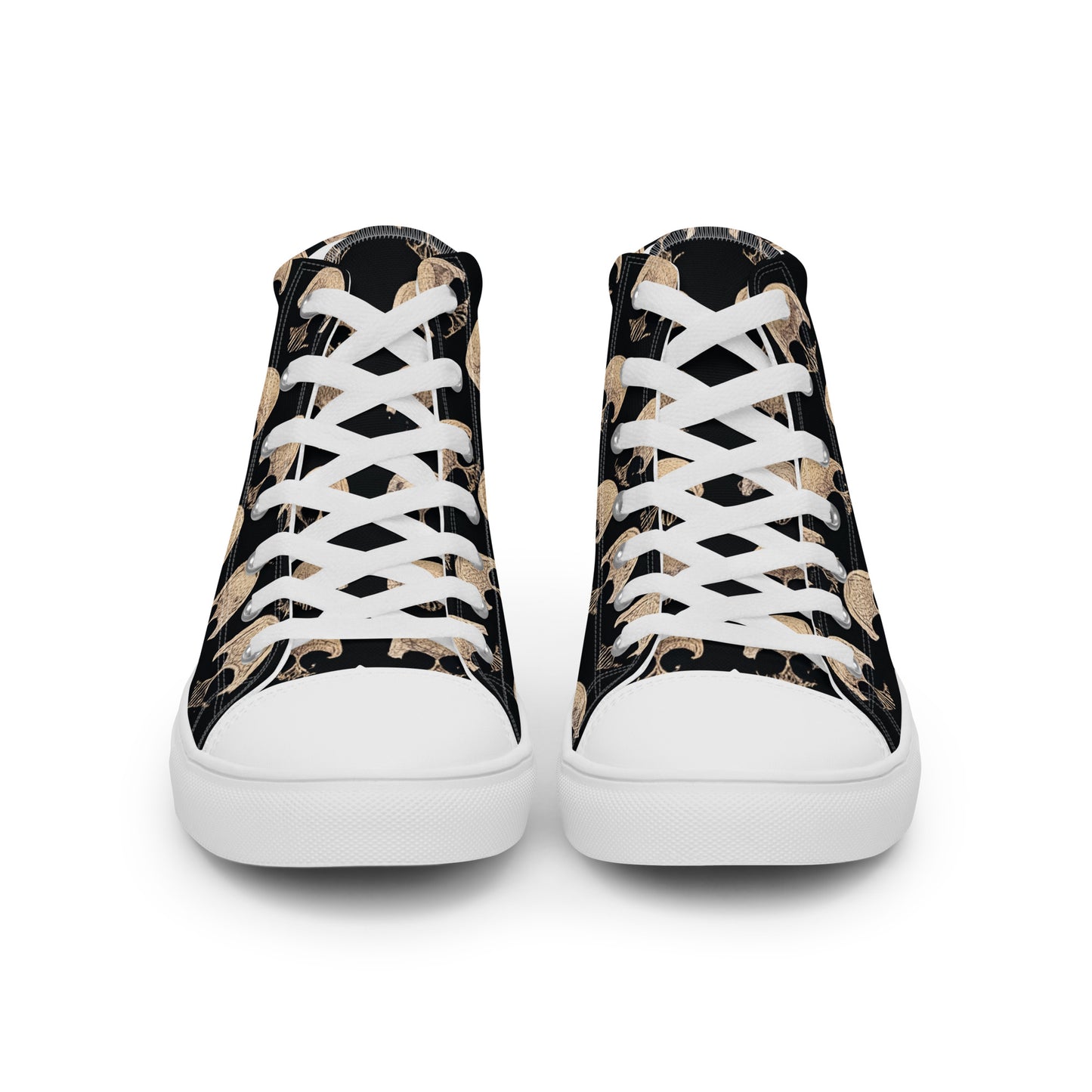 Skulls Grid Men’s high top canvas shoes