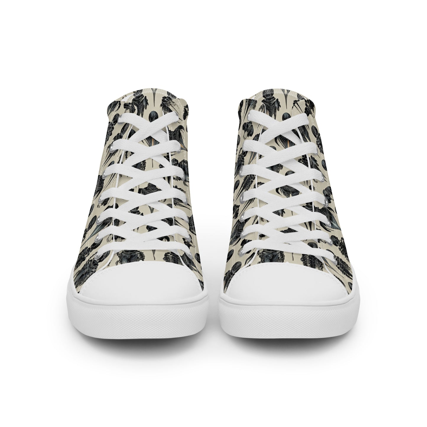 Bone Dance Men’s high top canvas shoes