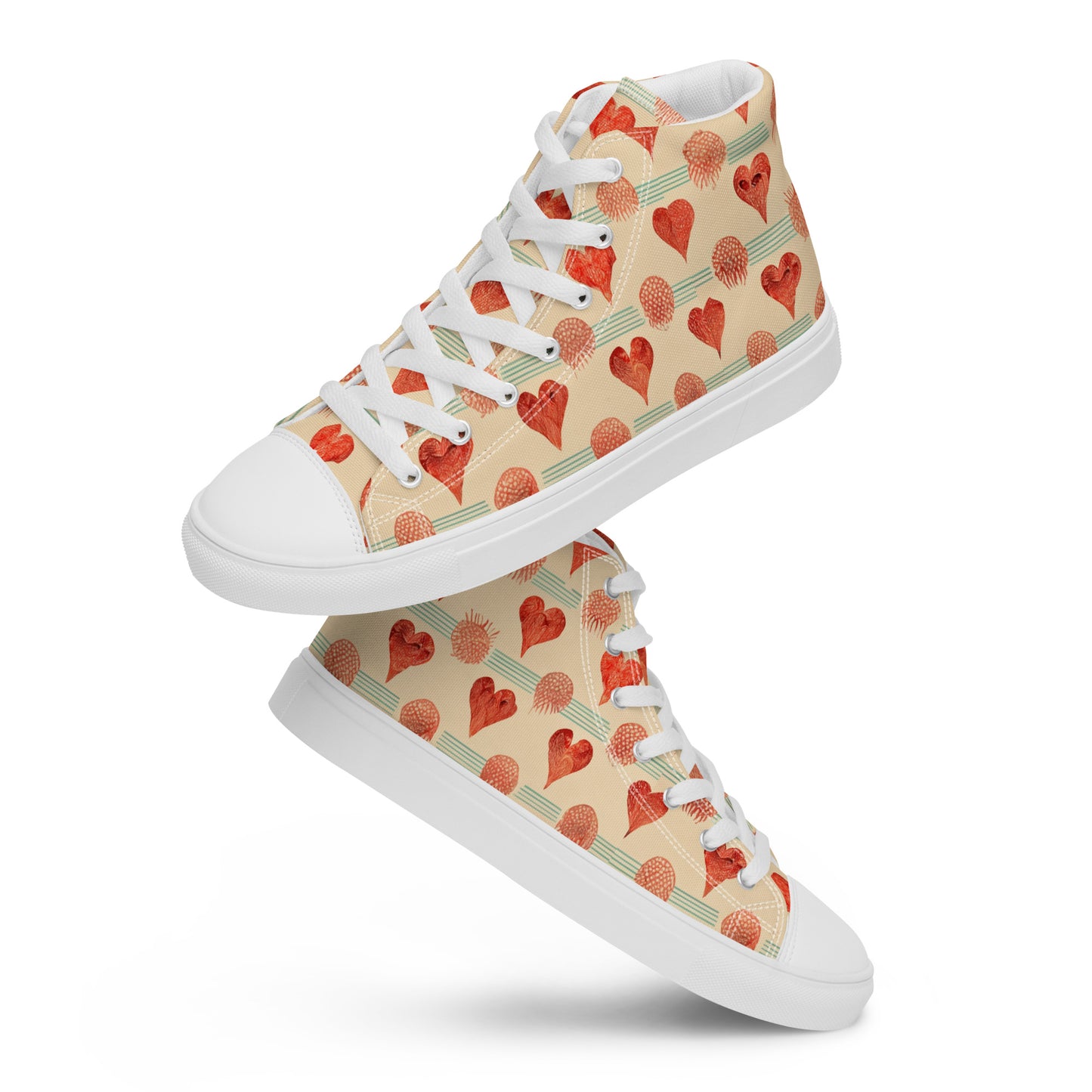 Loves Prints Men’s high top canvas shoes