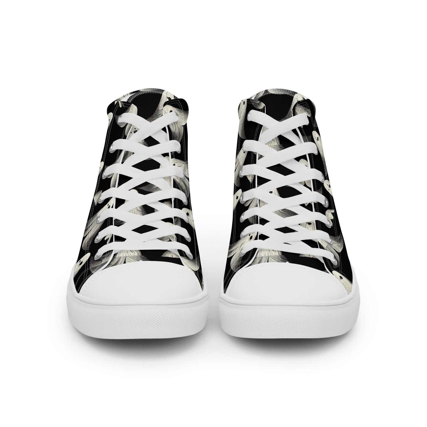 Ghostly Illusions Men’s high top canvas shoes