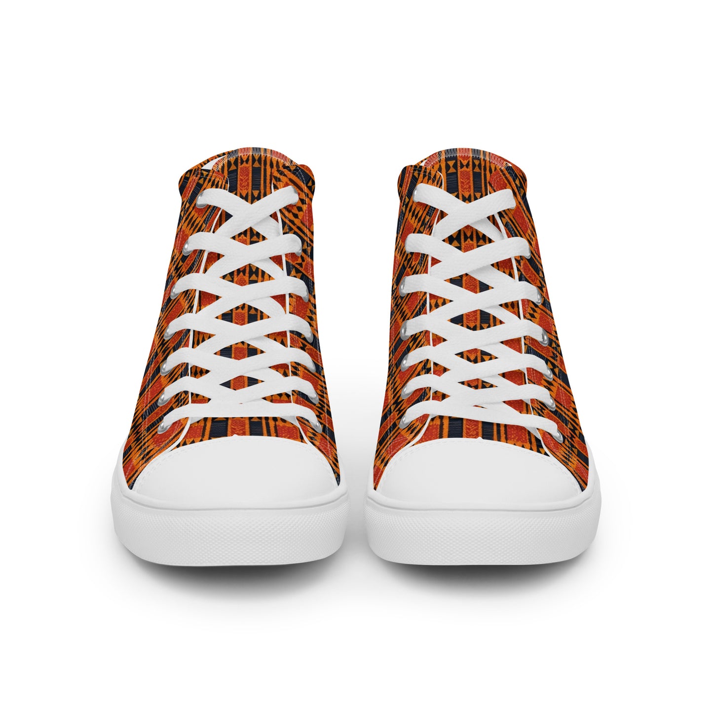 Maasai Stripe Mirage Men’s high top canvas shoes