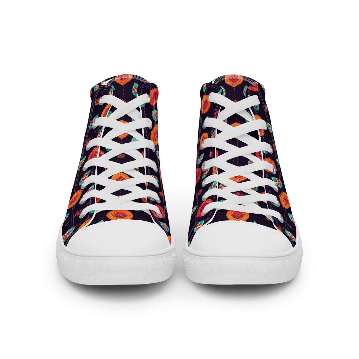 Free Spirited Flora Men’s high top canvas shoes