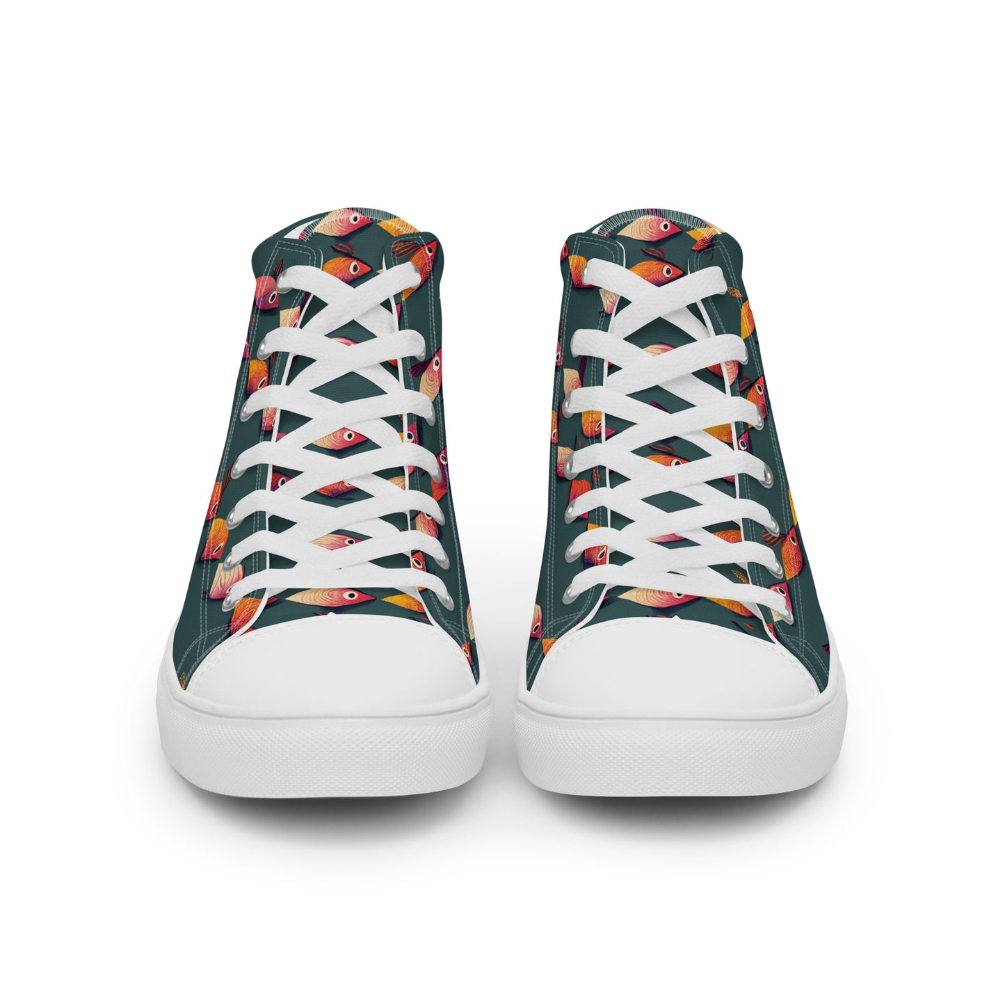 Brilliant Fish Brigade Men’s high top canvas shoes