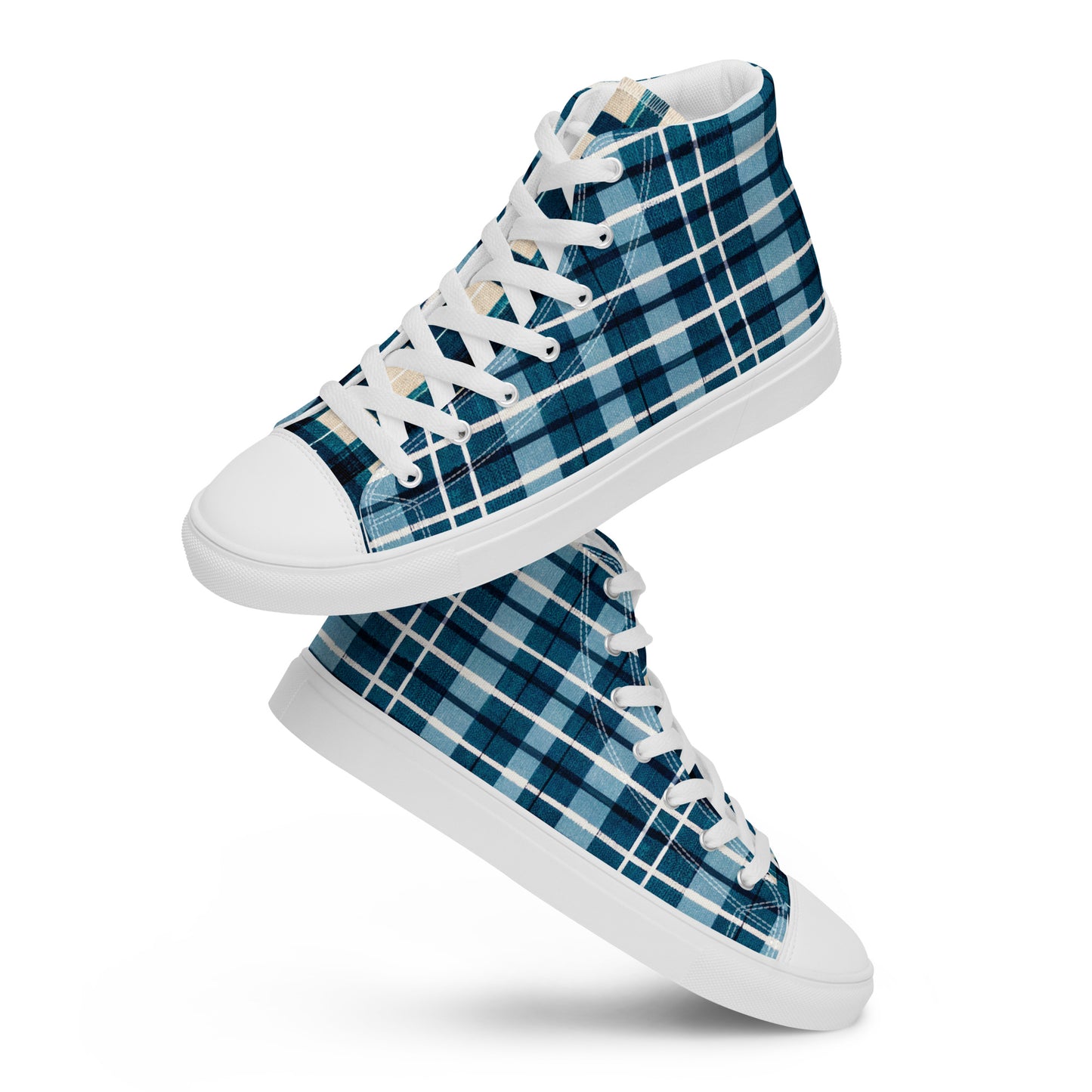 Scotsman’s Skyward Plaid Men’s high top canvas shoes