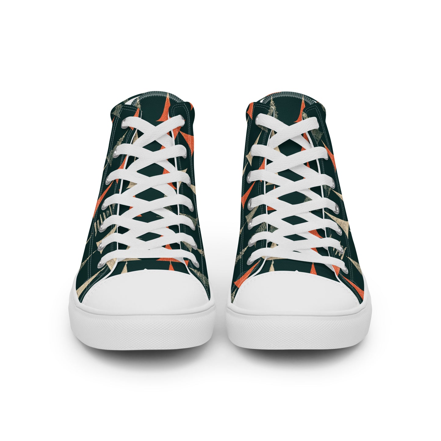 Holiday Tree Symphony Men’s high top canvas shoes