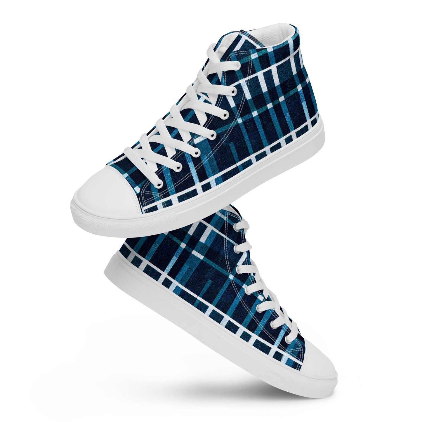 Royal Blue Scottish Heritage Men’s high top canvas shoes