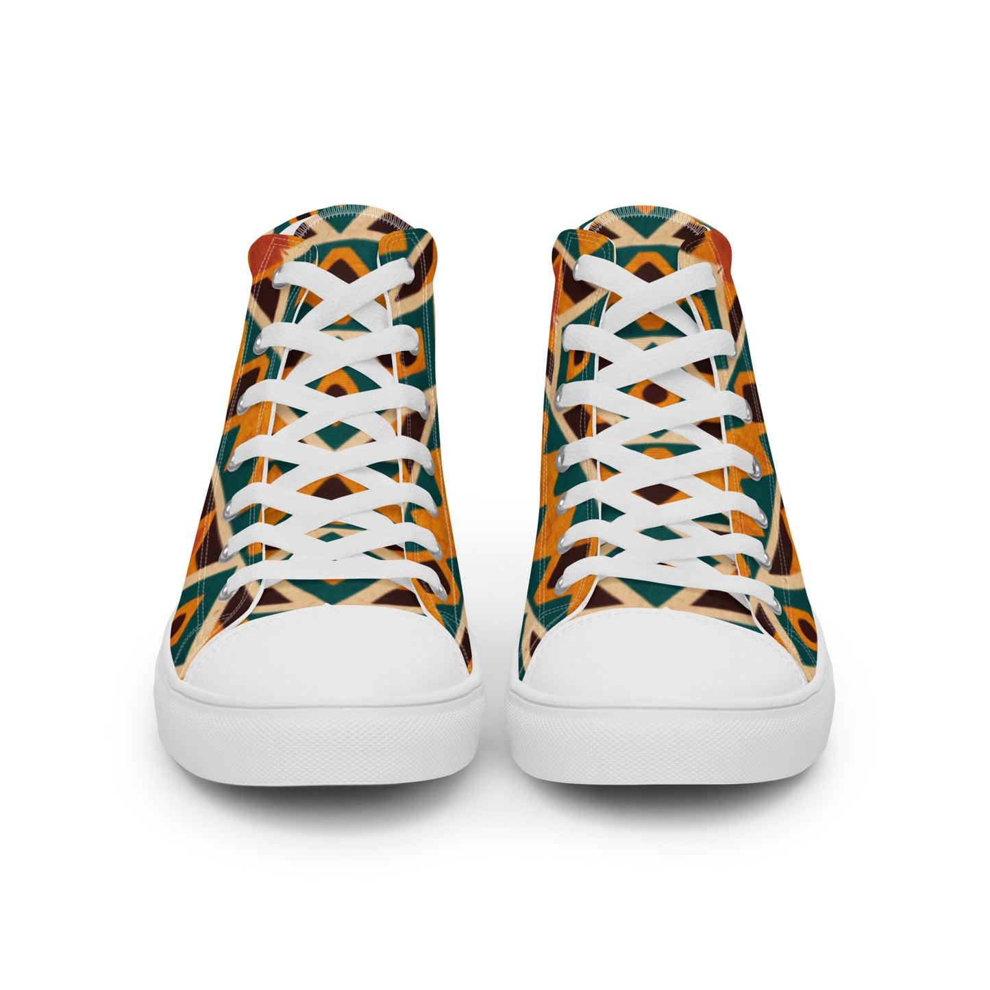 Tropical Diamond Tango Men’s high top canvas shoes