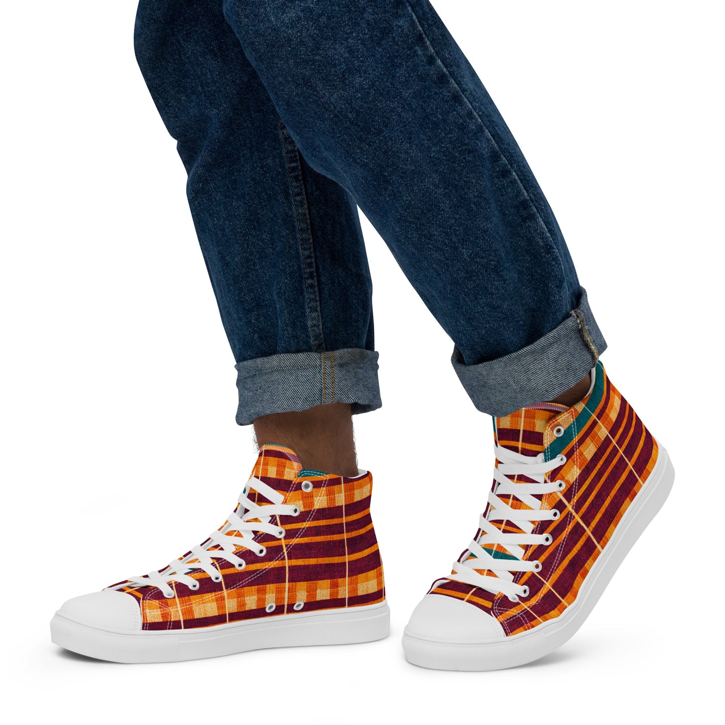 Desert Oasis Men’s high top canvas shoes