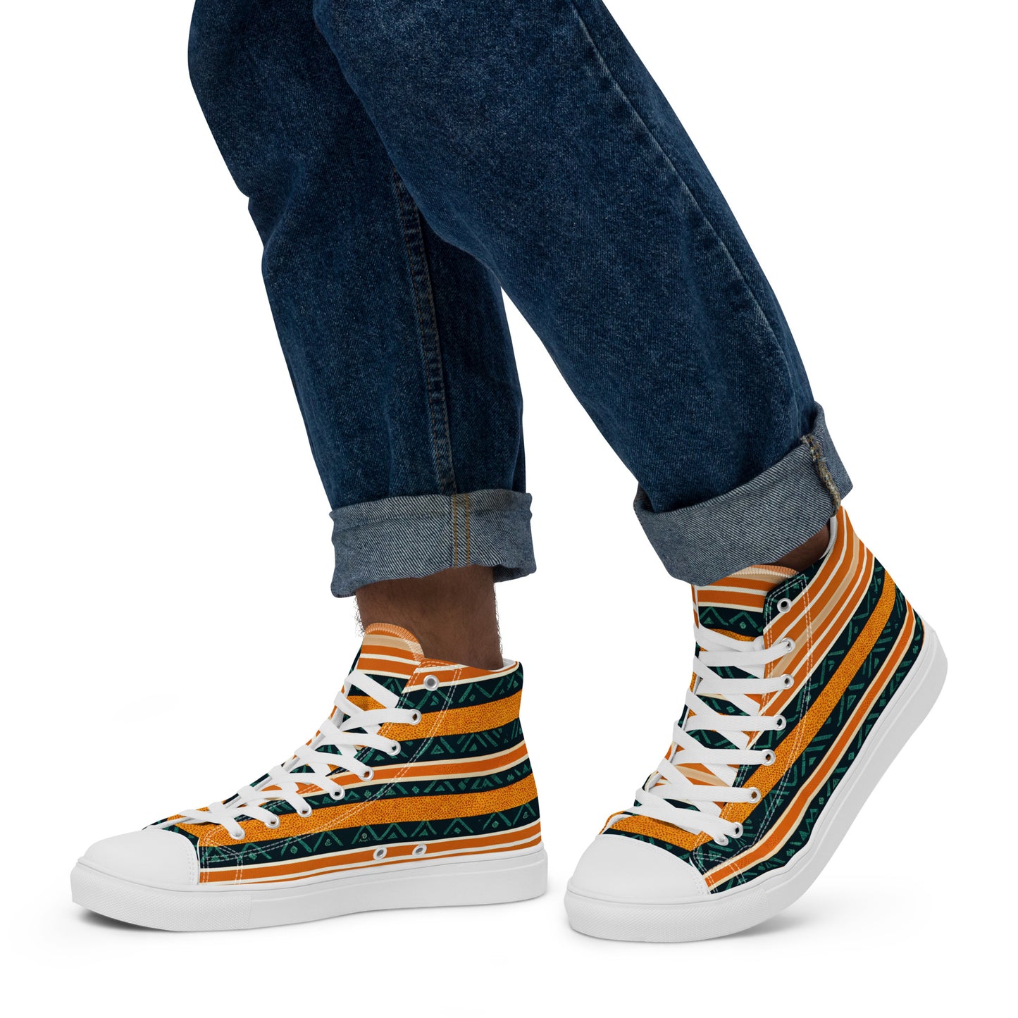 Serengeti Symphony Men’s high top canvas shoes