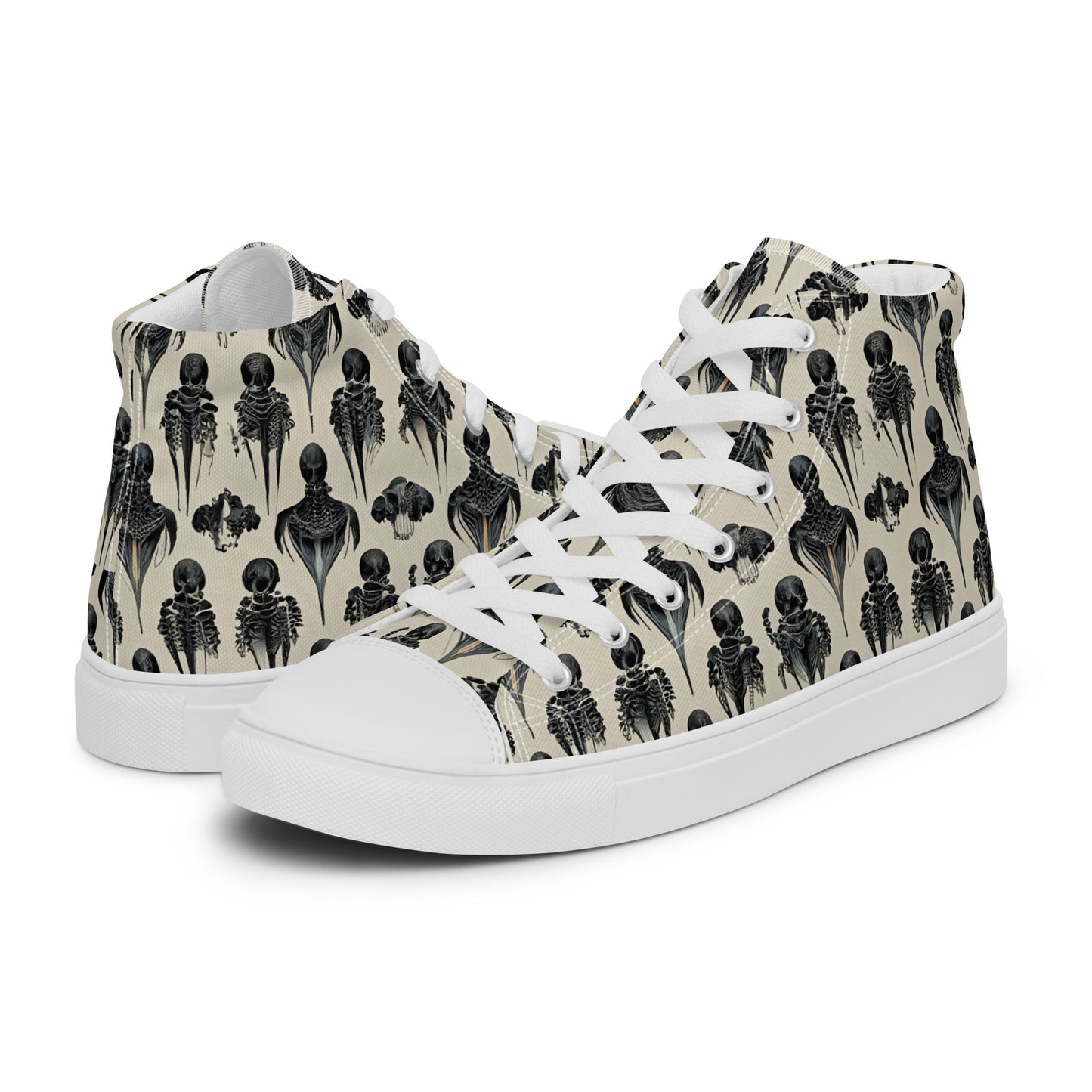 Bone Dance Men’s high top canvas shoes