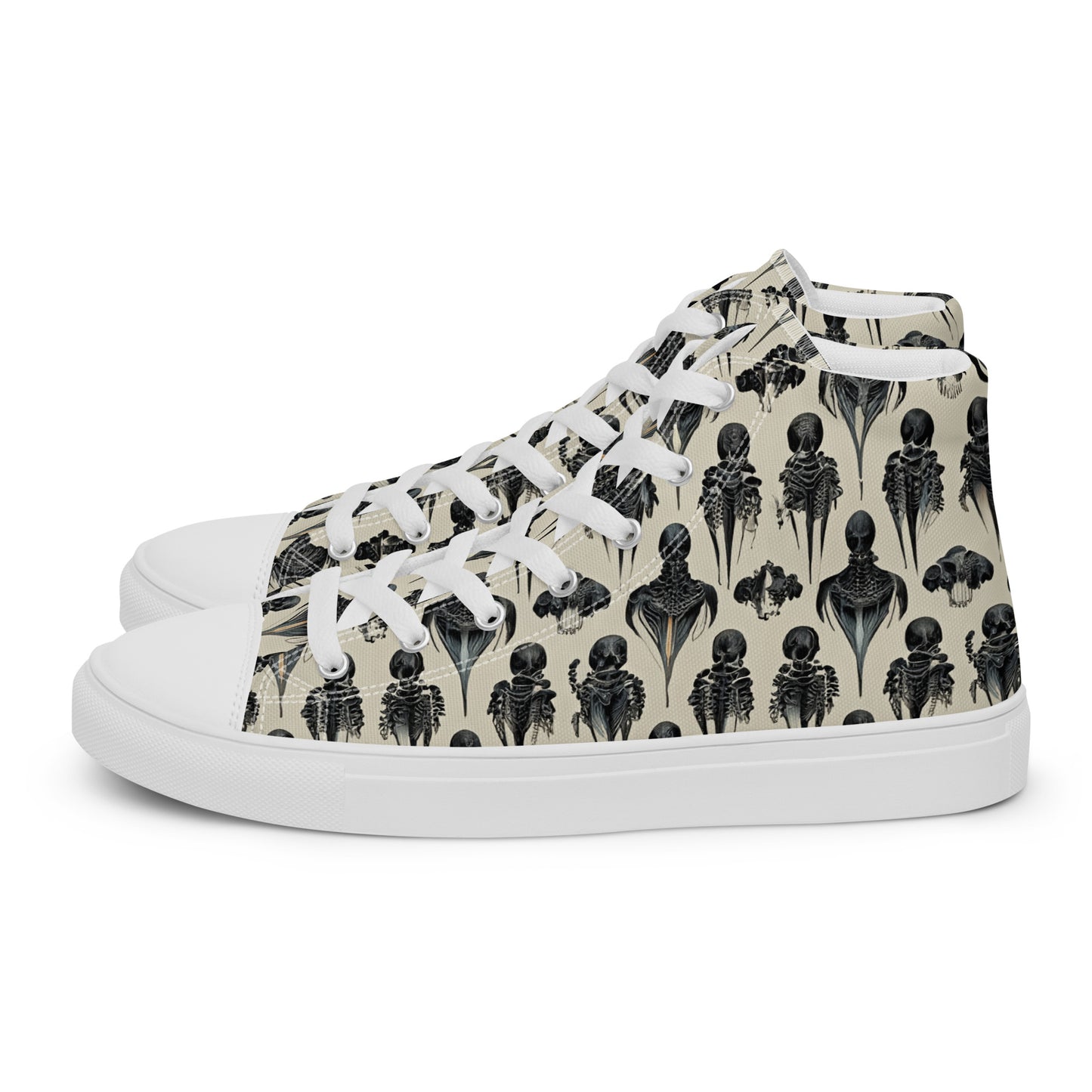 Bone Dance Men’s high top canvas shoes