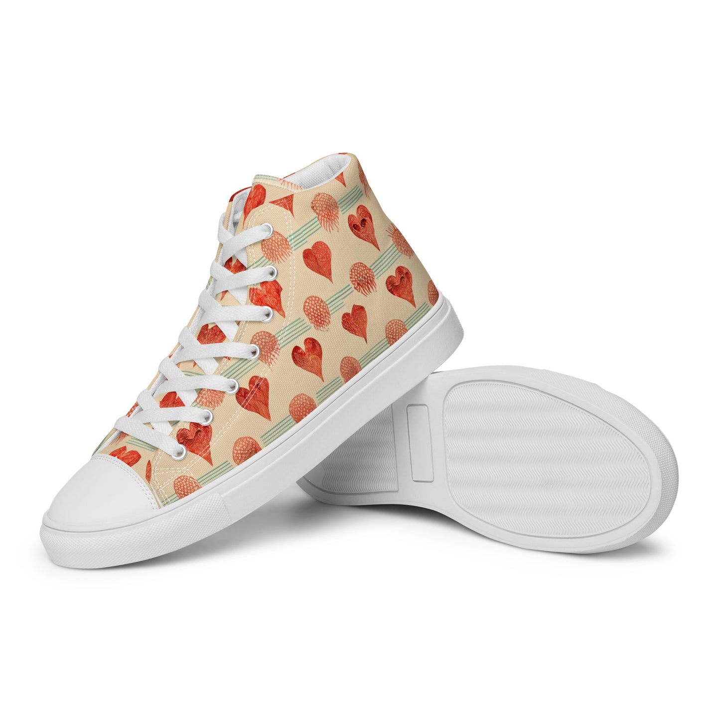 Loves Prints Men’s high top canvas shoes