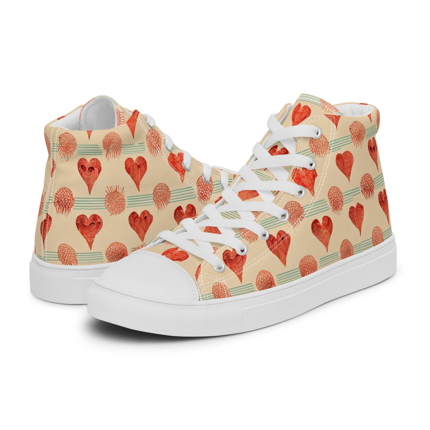 Loves Prints Men’s high top canvas shoes