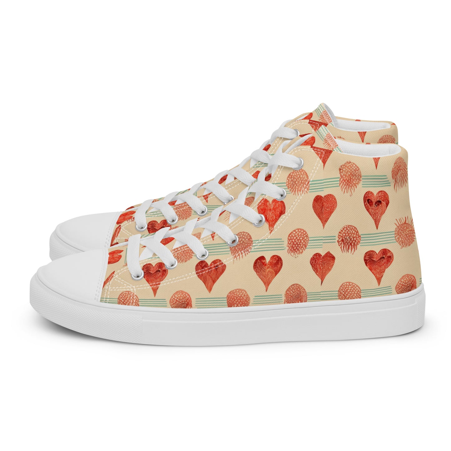 Loves Prints Men’s high top canvas shoes