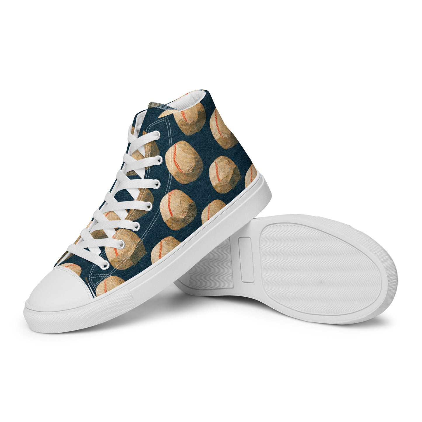 Home Run Hues Men’s high top canvas shoes