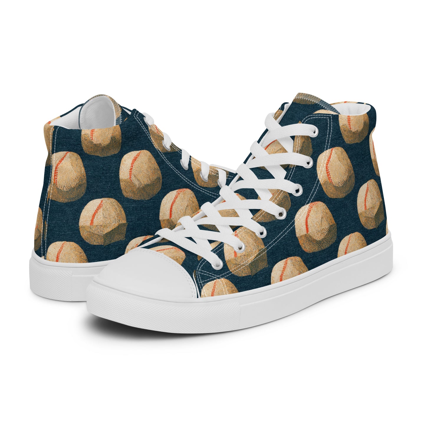 Home Run Hues Men’s high top canvas shoes