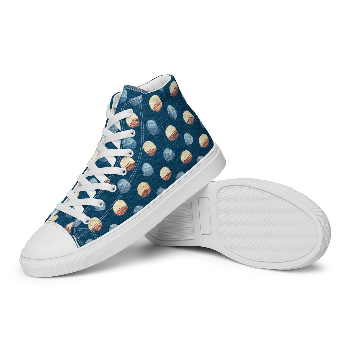 Play Ball Men’s high top canvas shoes